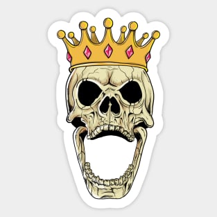 King Skull Laugh Sticker